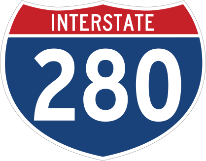 Interstate 280 Sign Sticker