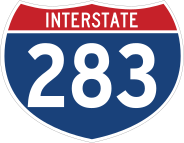 Interstate 283 Sign Sticker Shipped Fast & Free!