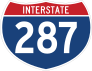 Interstate 287 Sign Sticker