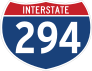 Interstate 294 Sign Sticker