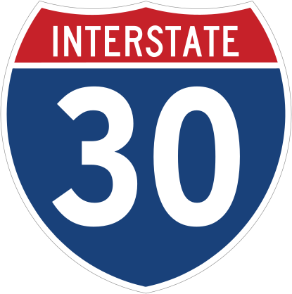 Interstate 30 Sign Sticker