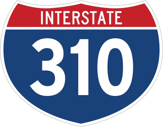 Vibrant, High-Quality Interstate 310 Sign Stickers