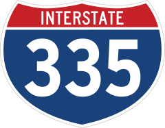 Interstate 335 Sign Sticker