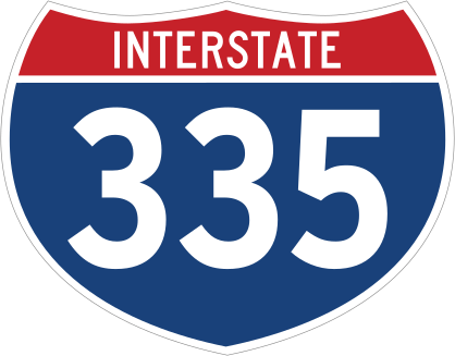 Interstate 335 Sign Sticker