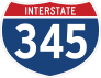 Interstate 345 Sign Sticker