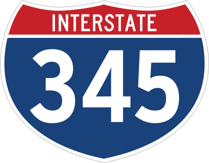 Interstate 345 Sign Sticker