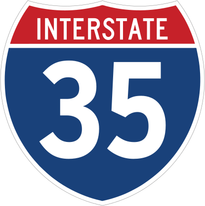 Interstate 35 Sign Sticker
