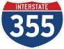 Interstate 355 Sign Sticker