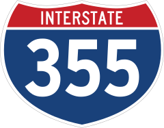 Interstate 355 Sign Sticker