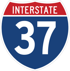 Interstate 37 Sign Sticker