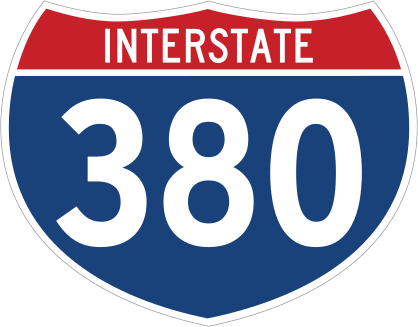 Interstate 380 Sign Sticker