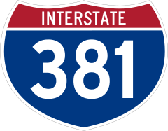 Interstate 381 Sign Sticker
