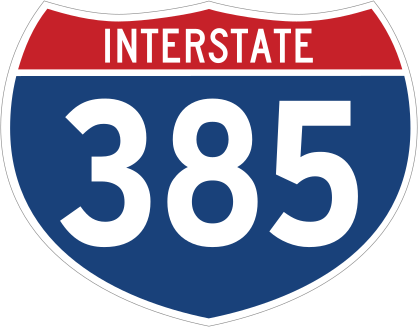 Interstate 385 Sign Sticker