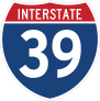 Interstate 39 Sign Sticker