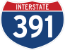 Interstate 391 Sign Sticker