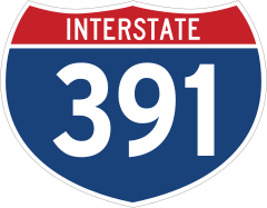 Interstate 391 Sign Sticker