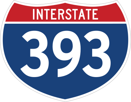 Interstate 393 Sign Sticker