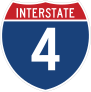 Interstate 4 Sign Sticker