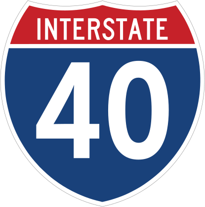 Interstate 40 Sign Sticker