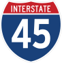 Interstate 45 Sign Sticker