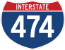 Interstate 474 Sign Sticker