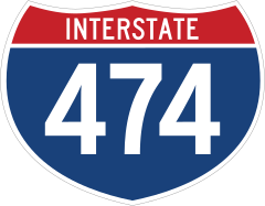 Interstate 474 Sign Sticker