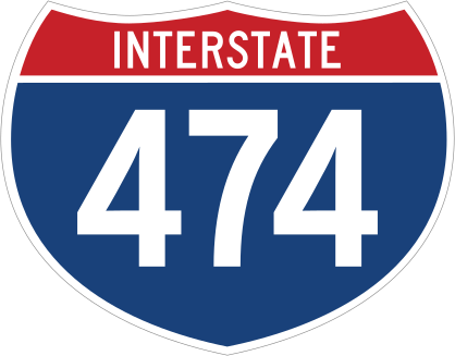 Interstate 474 Sign Sticker