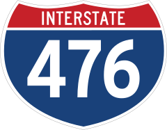 Interstate 476 Sign Sticker