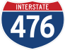 Interstate 476 Sign Sticker