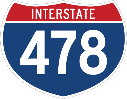 Interstate 478 Sign Sticker