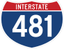 Interstate 481 Sign Sticker