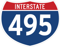 Interstate 495 Sign Sticker