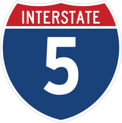 Interstate 5 Sign Sticker