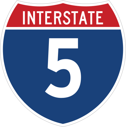 Interstate 5 Sign Sticker