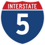 Interstate 5 Sign Sticker