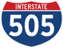 Interstate 505 Sign Sticker