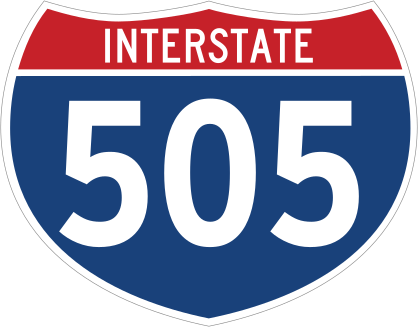 Interstate 505 Sign Sticker