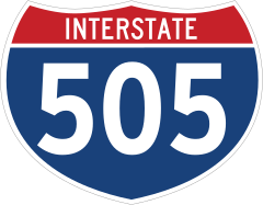 Interstate 505 Sign Sticker