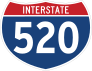 Interstate 520 Sign Sticker
