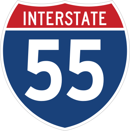 Interstate 55 Sign Sticker