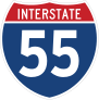 Interstate 55 Sign Sticker