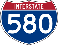 Interstate 580 Sign Sticker
