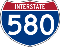 Interstate 580 Sign Sticker