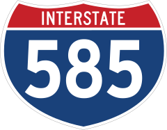 Interstate 585 Sign Sticker