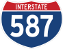 Interstate 587 Sign Sticker