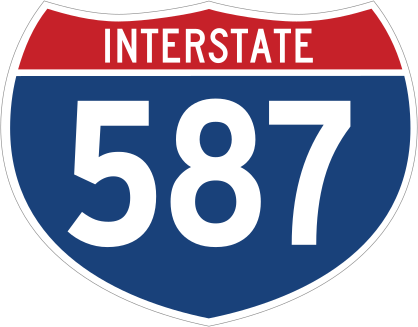 Interstate 587 Sign Sticker