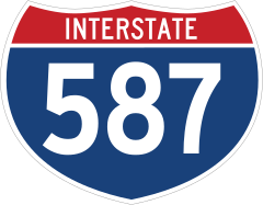 Interstate 587 Sign Sticker