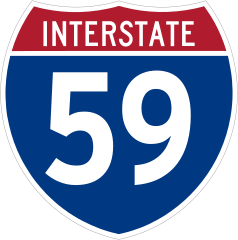 Interstate 59 Sign Sticker