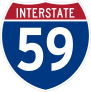 Interstate 59 Sign Sticker