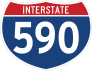 Interstate 590 Sign Sticker